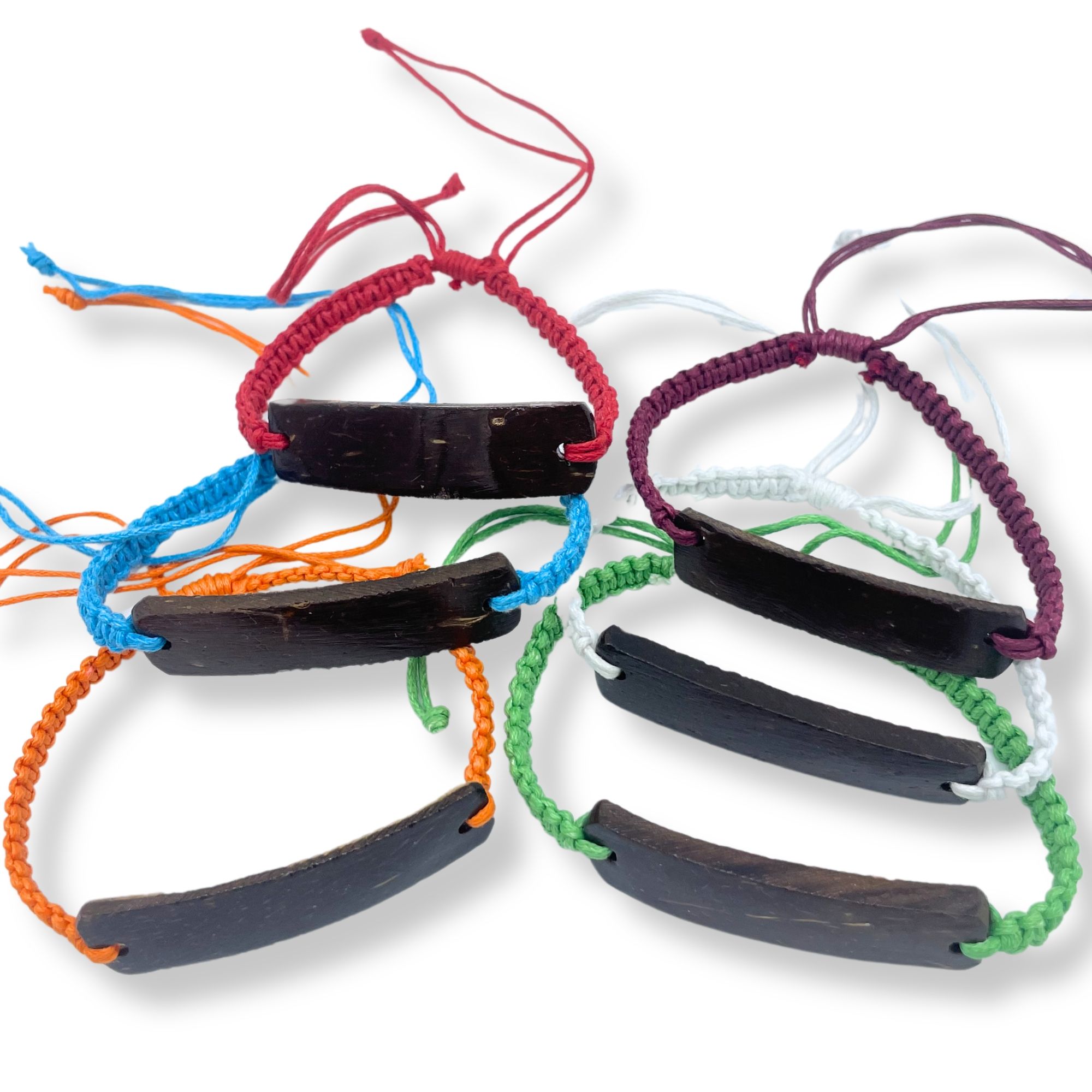 Handmade Friendship Bracelets - Unprinted Custom ready Coconut (asst) - Image 4