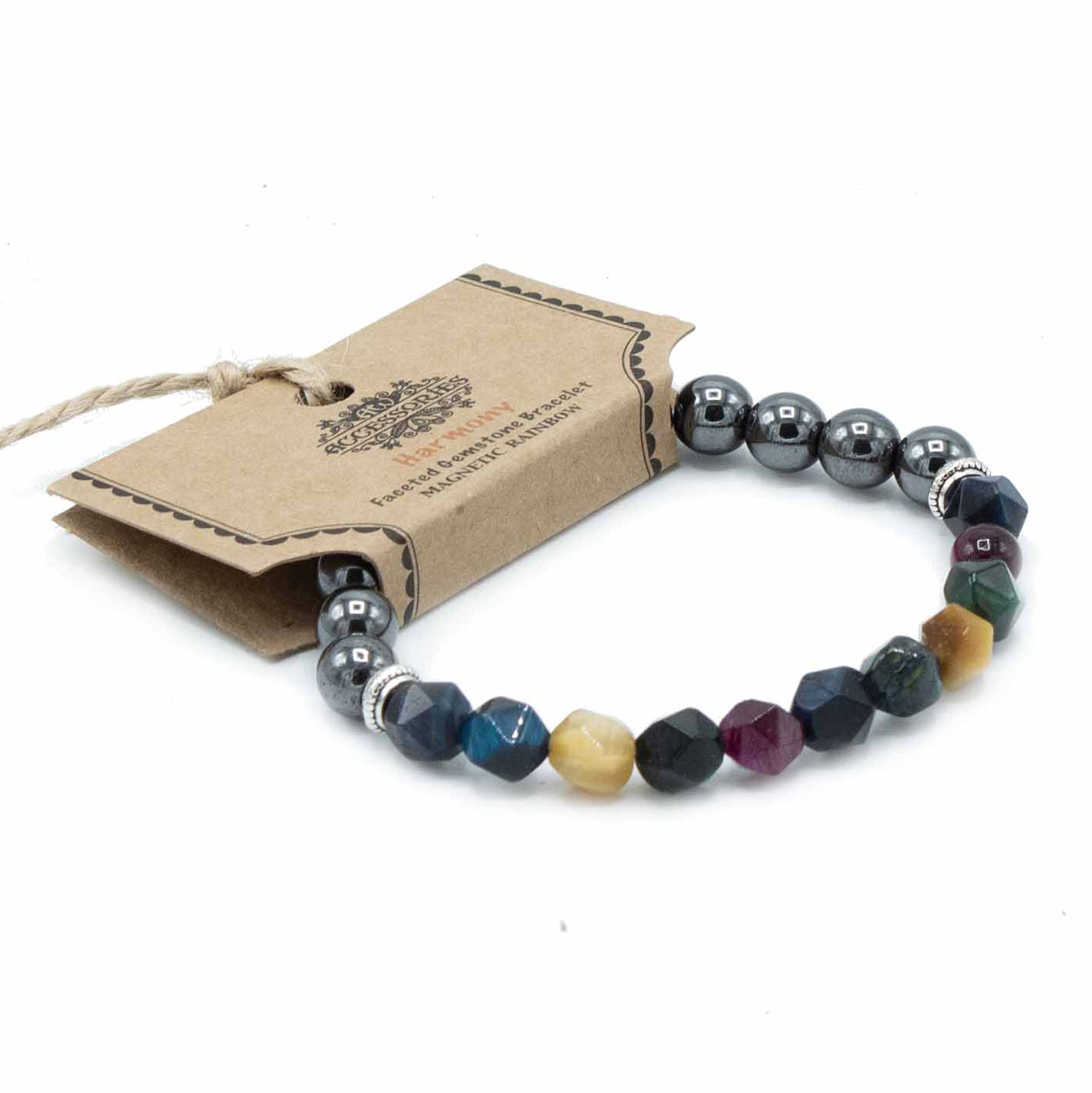 Faceted Gemstone Bracelet - Magnetic Rainbow - Image 2