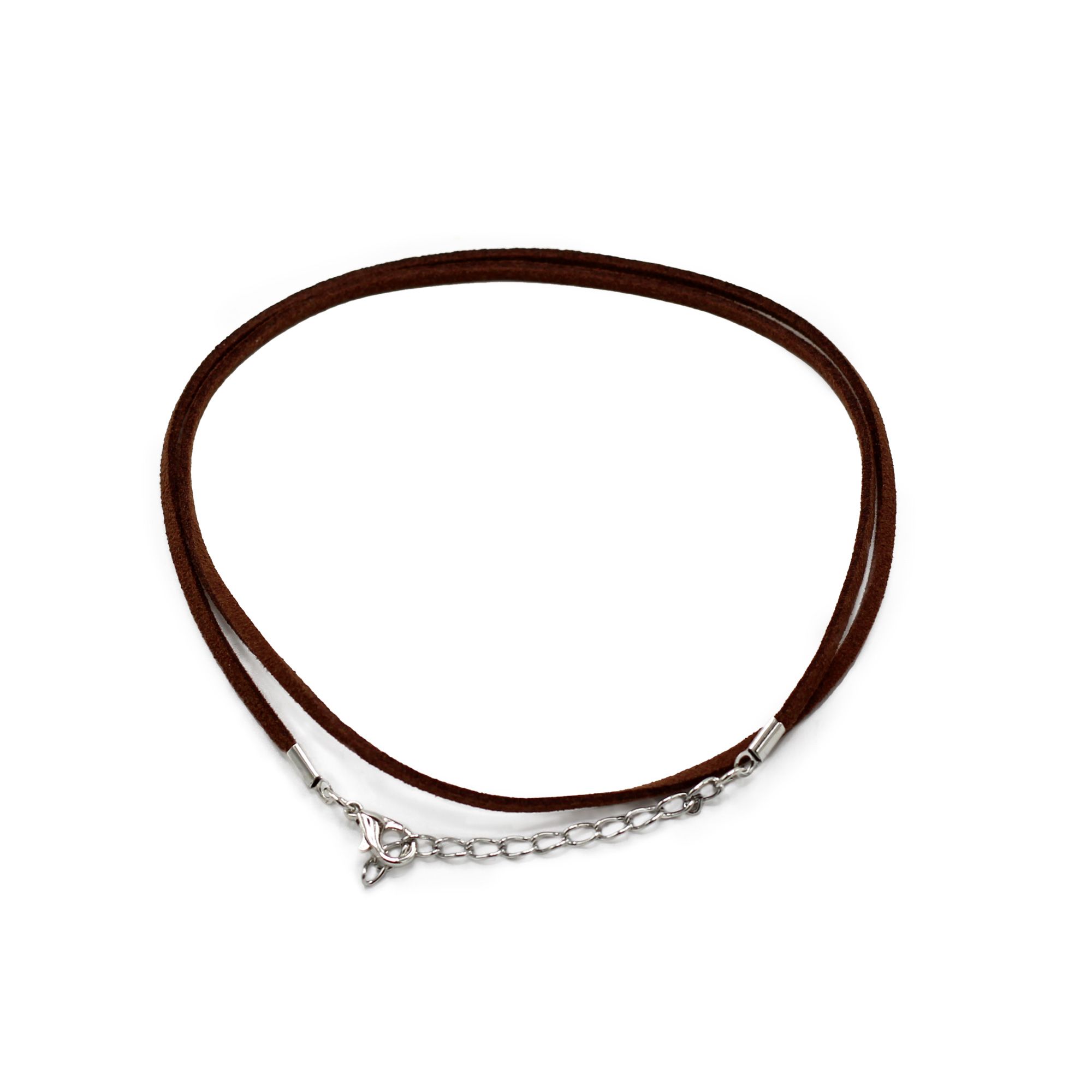 Faux Leather Pendant Cord - 2.5mm x 55cm - Dark Brown A010 - Image 2
