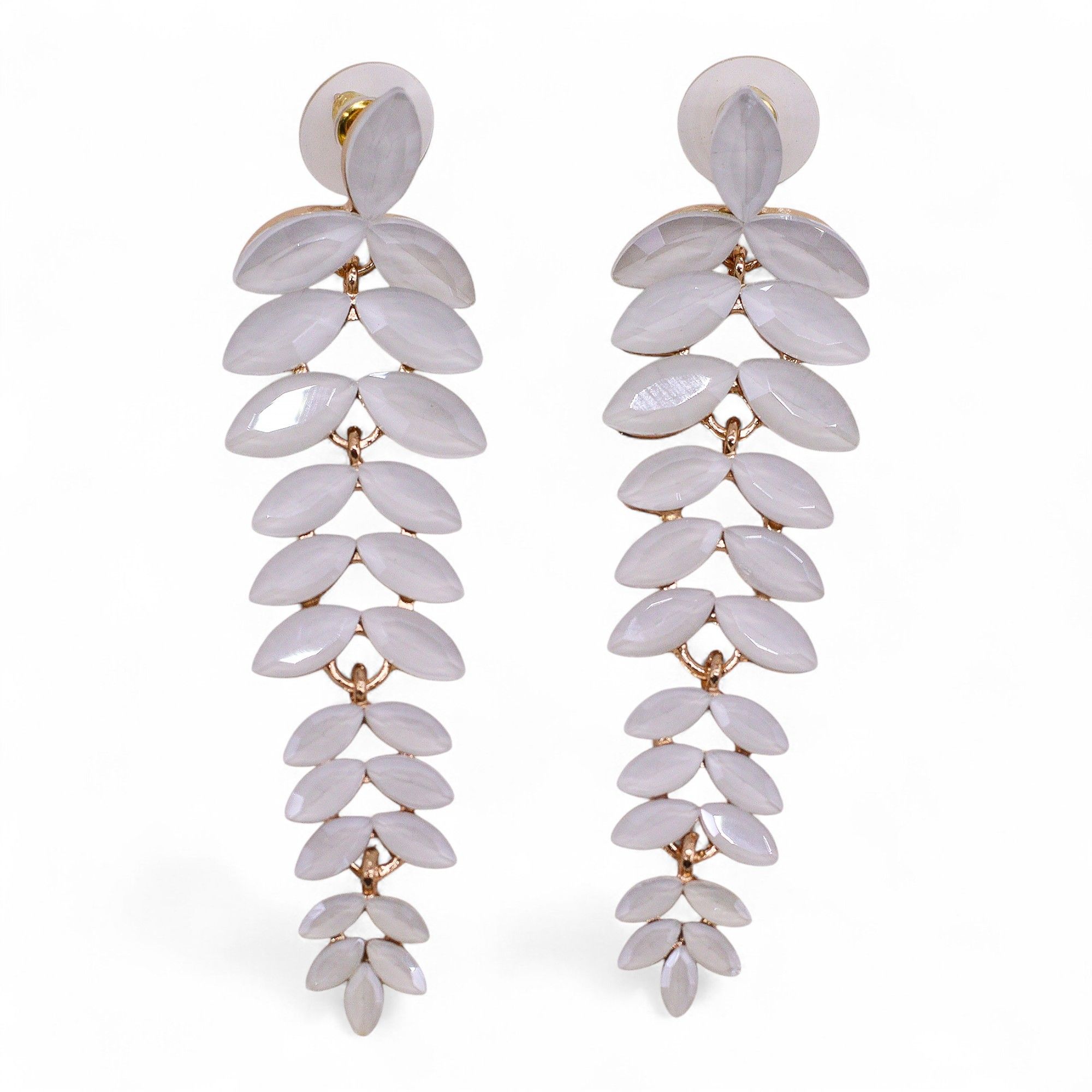 Pearl - Vintage Glass - Long Drop - Earrings - Image 5