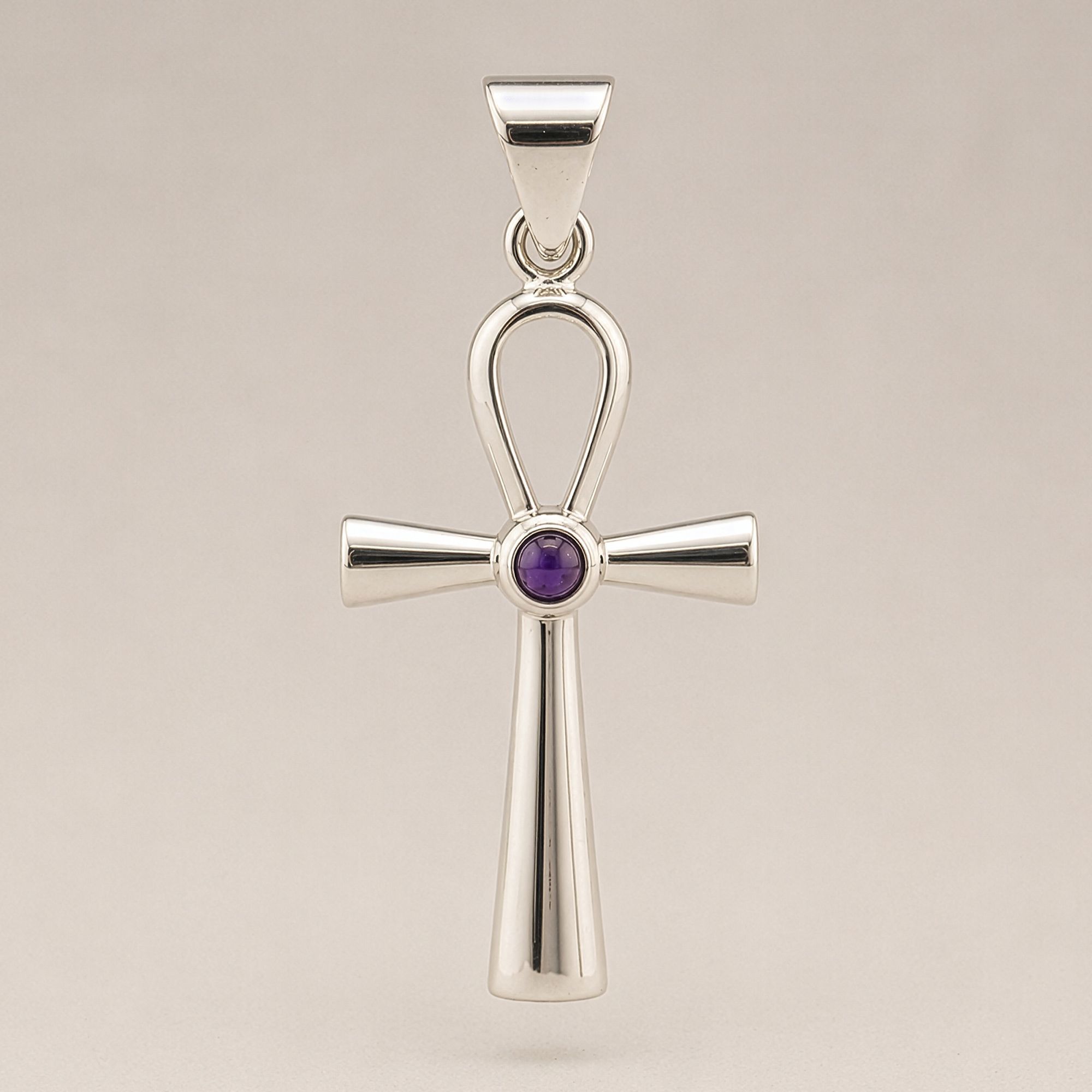 Indian Devotional Pendant - Silver Plated (45cm Cord)- Ankh Symbol of Eternal Life - Image 6