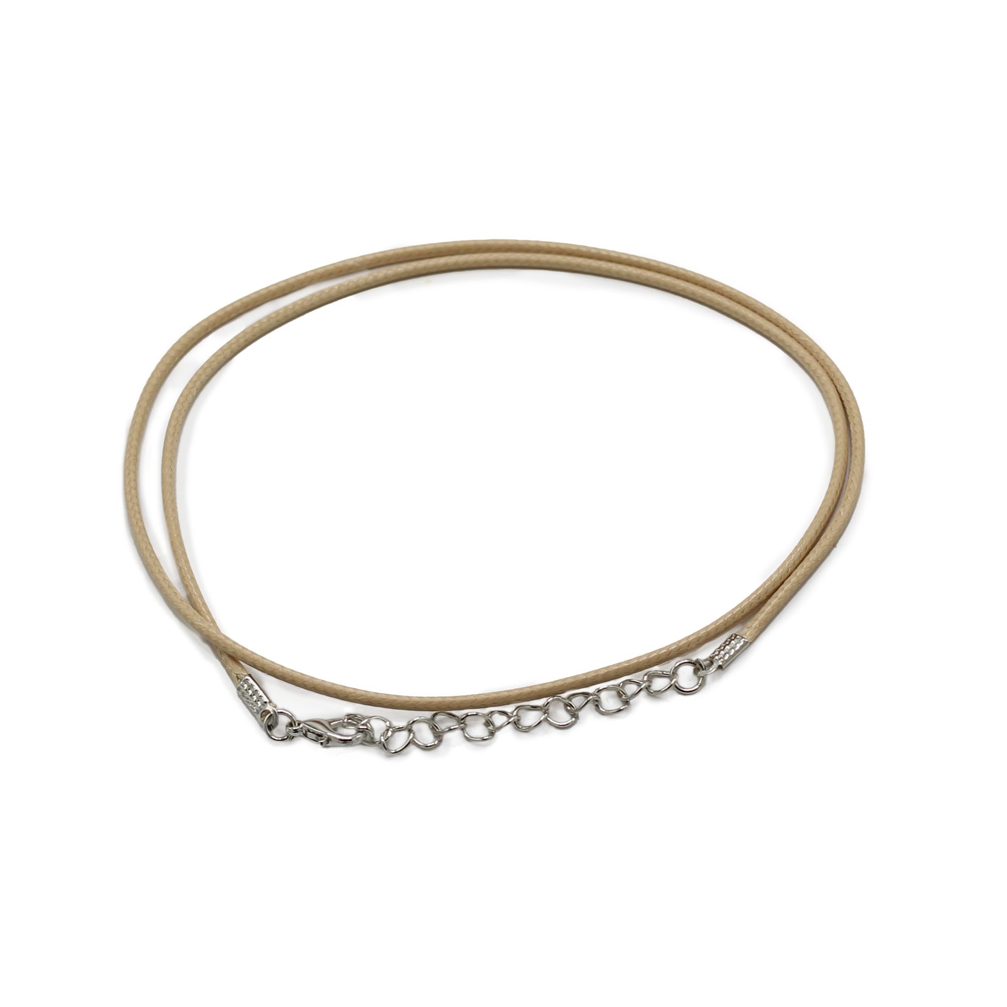 Waxed Pendant Cord - 2mm x 55cm - Tan 117