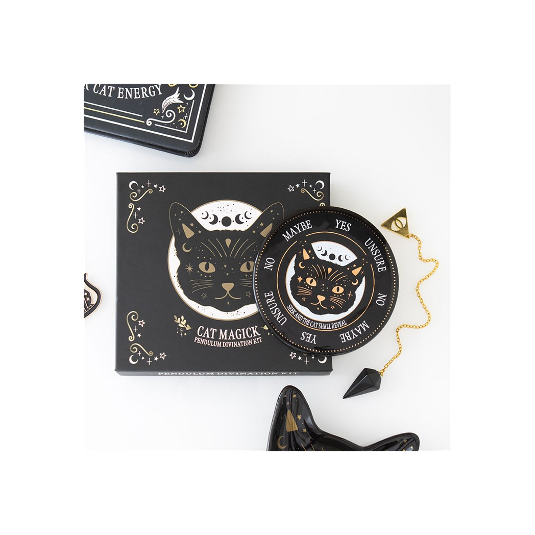 Black Cat Magick Pendulum Divination Kit