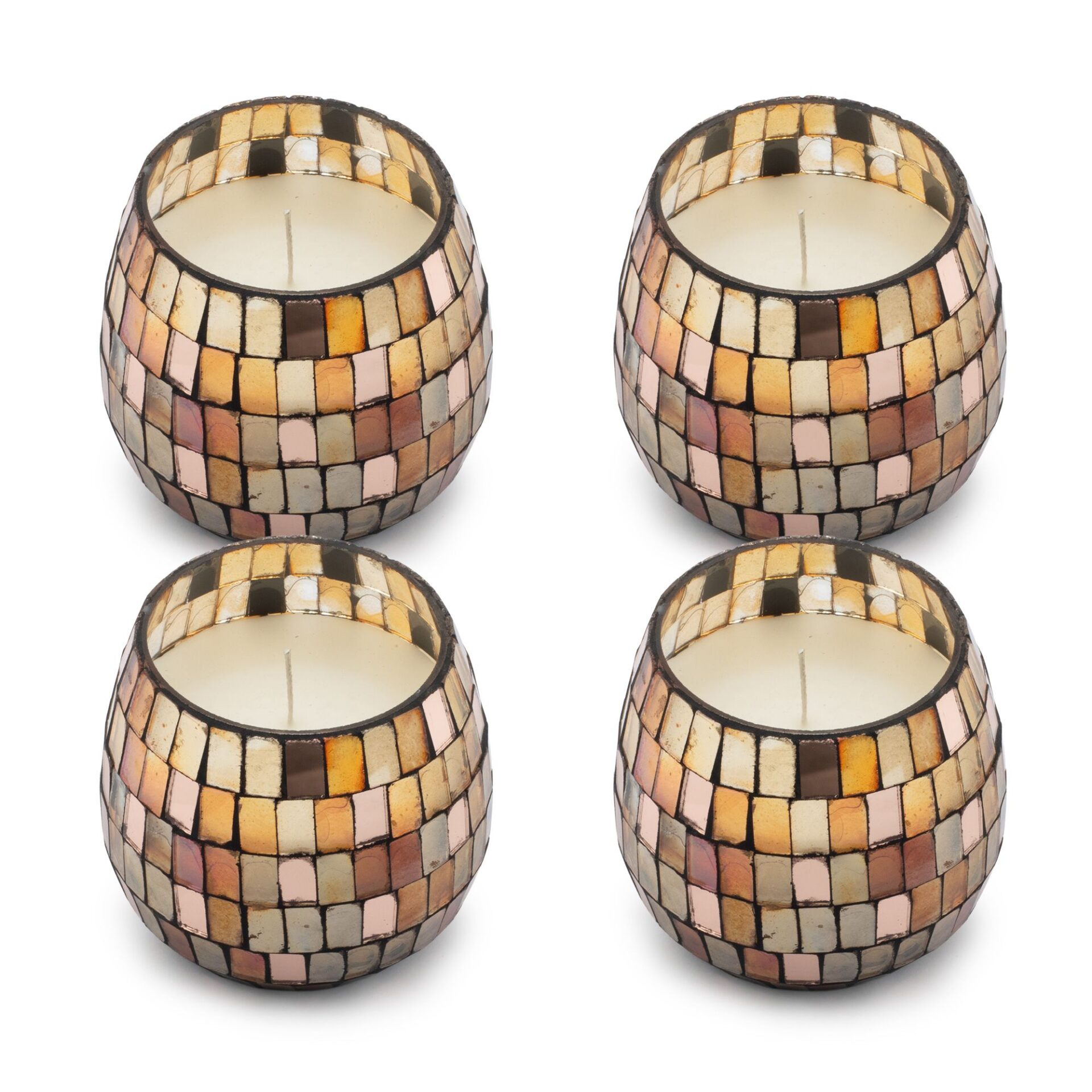 Small Glass Jar Candles - Amber Mosaic - Image 4