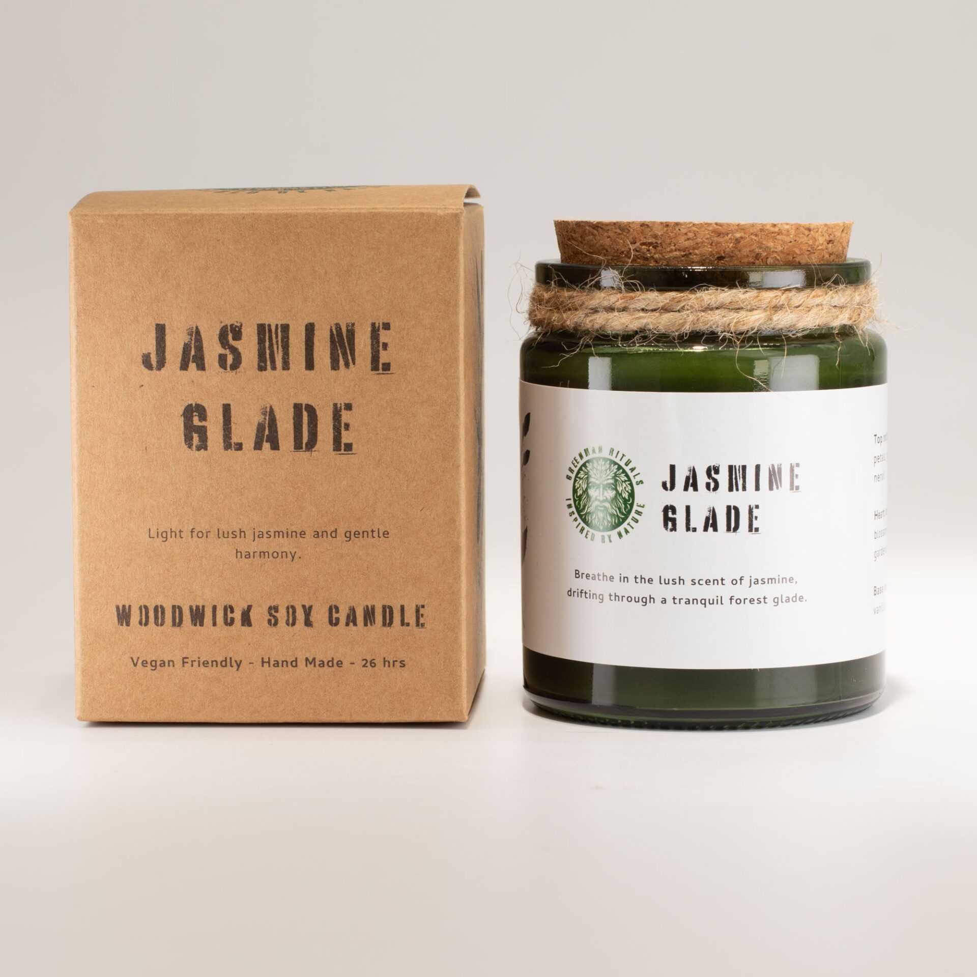 Greenman Woodwick Soy Candle - Jasmine Glade - Image 2