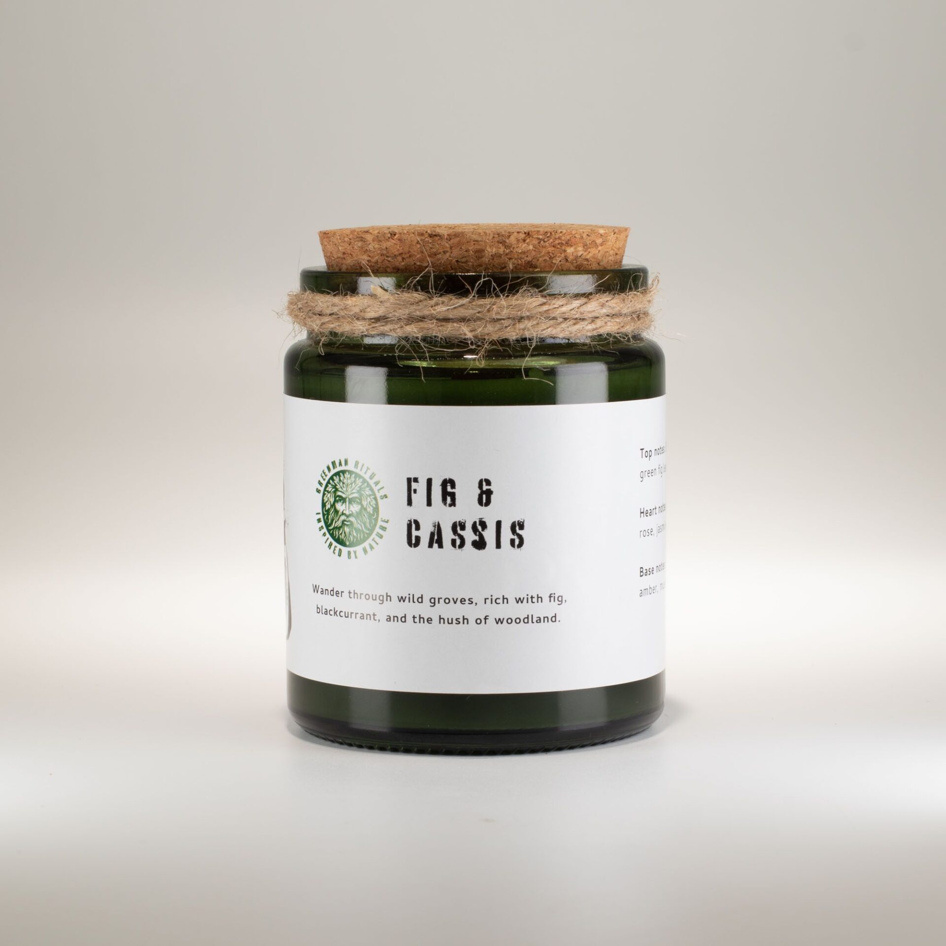 Greenman Woodwick Soy Candle - Fig & Cassis - Image 2