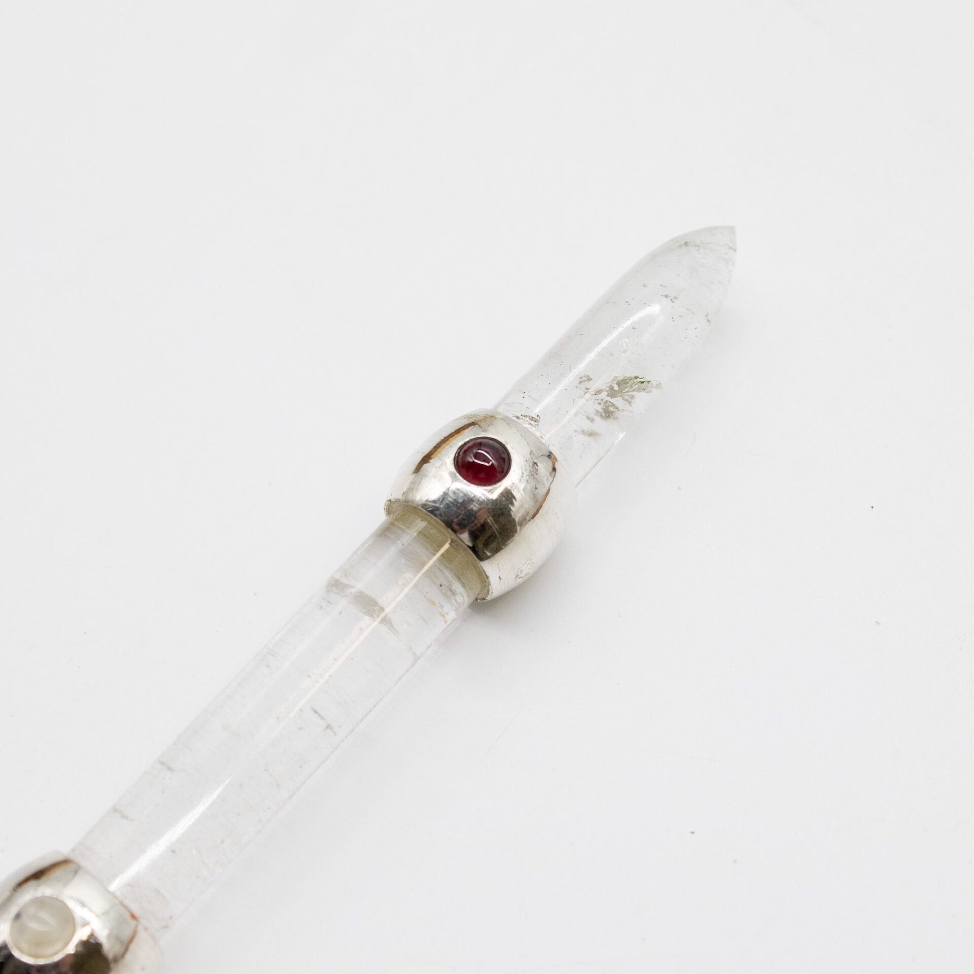 Celestial Prism Wand - Amethyst Moving Crystal Sphere Quartz Stem - 12cm - Image 4