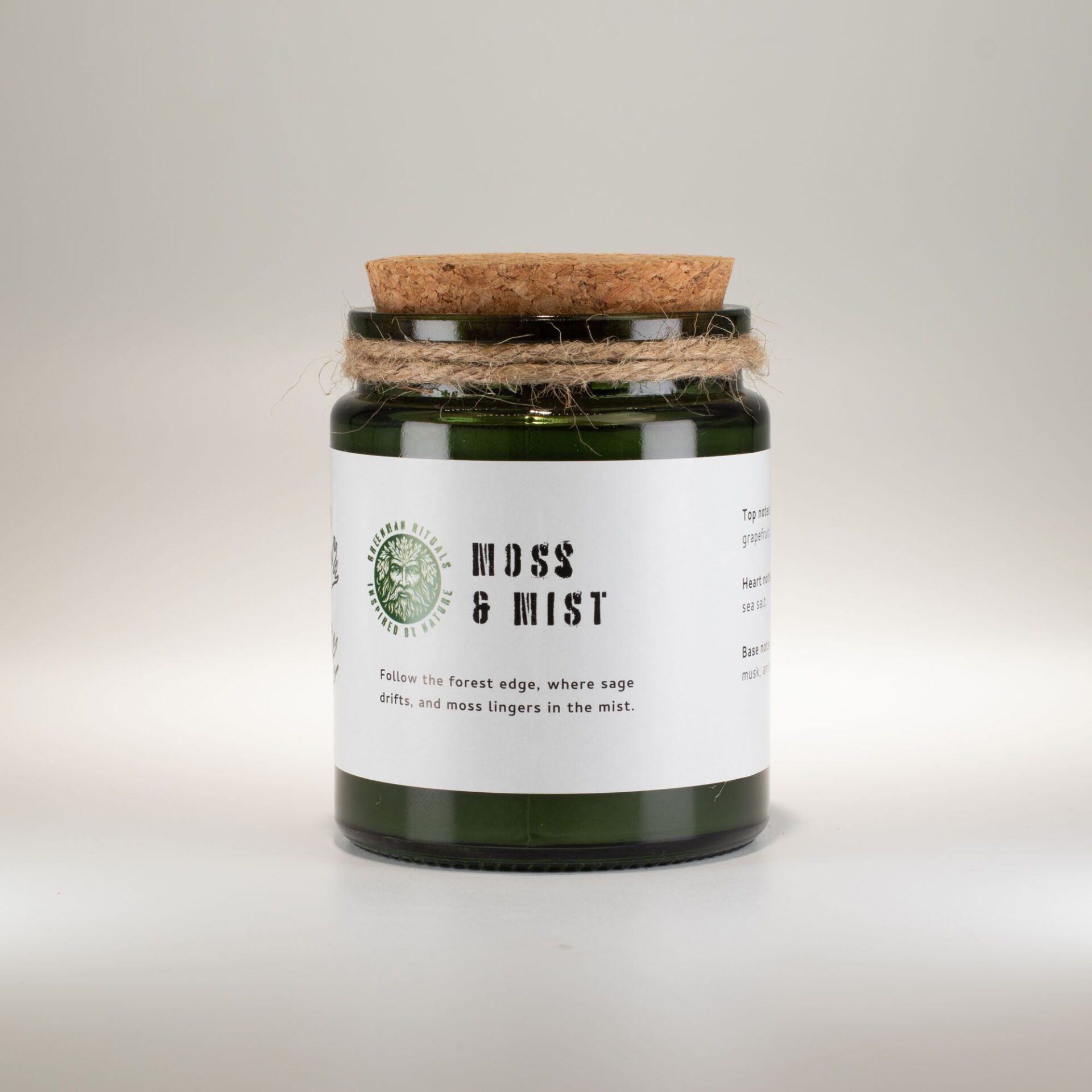 Greenman Woodwick Soy Candle - Moss & Mist - Image 3