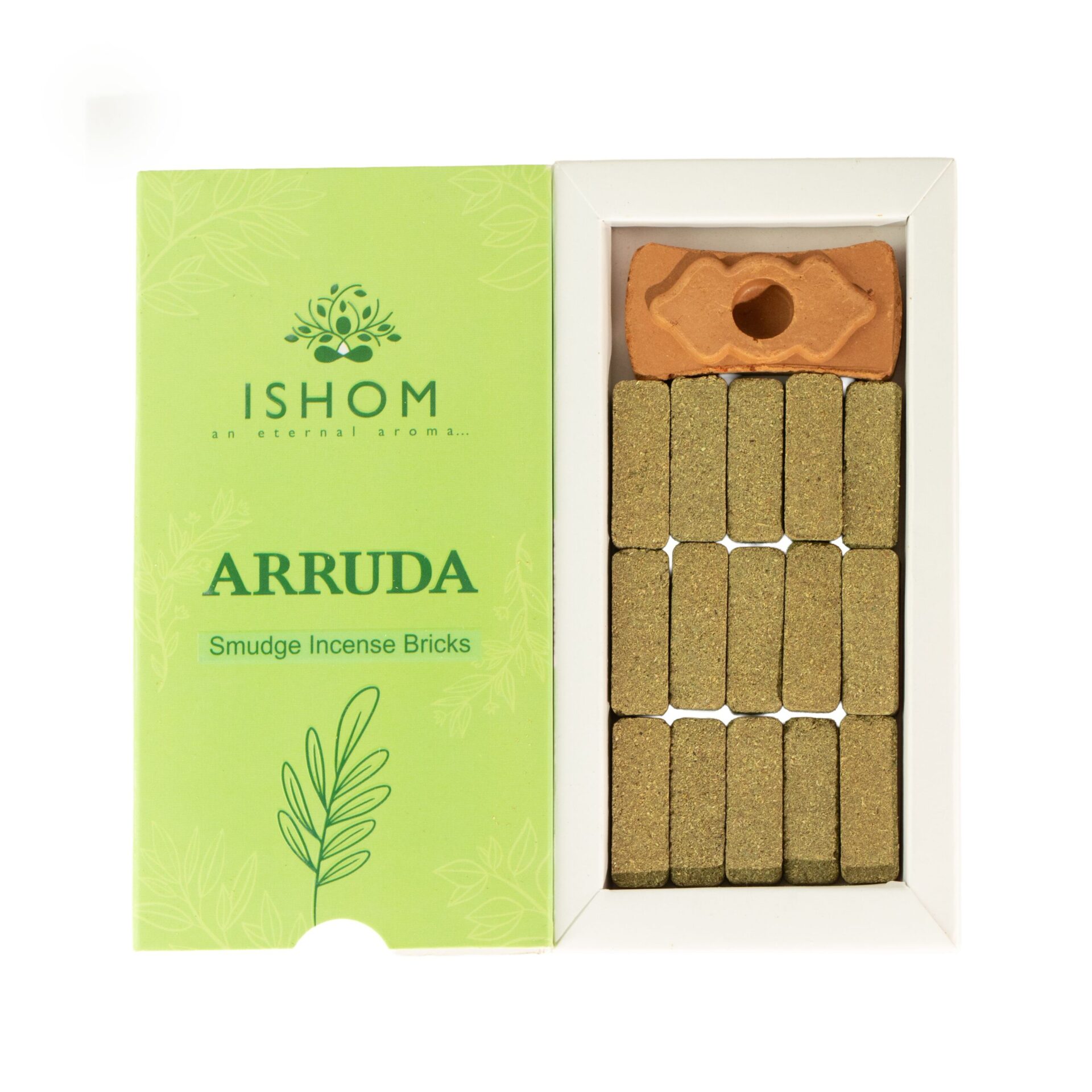 Pack of 15 Natural Incense Smudge Bricks and Burner - Benzion - Image 2