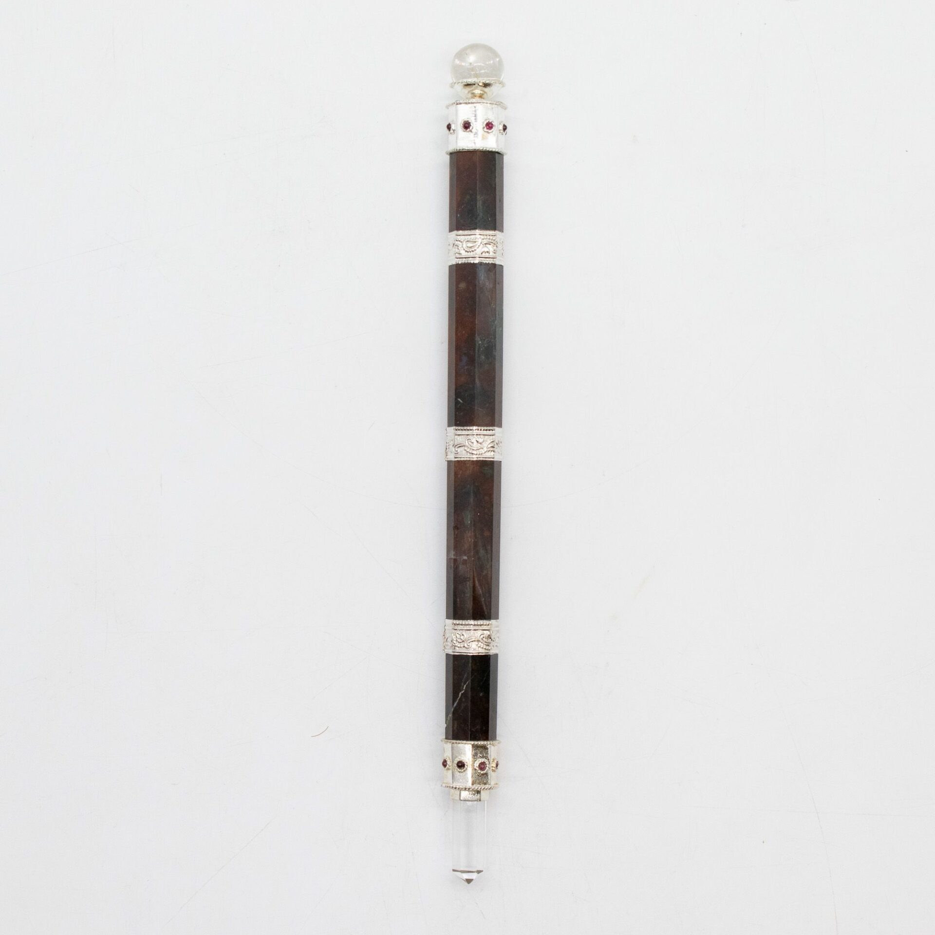 Bloodroot Soverign Wand -Extra Long Fancy Jasper Magic- Crystal Ball top - 26cm - Image 6