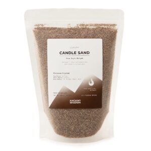 Fragranced Candle Sand - Mocha Brown - Crimson Crystal - 300g