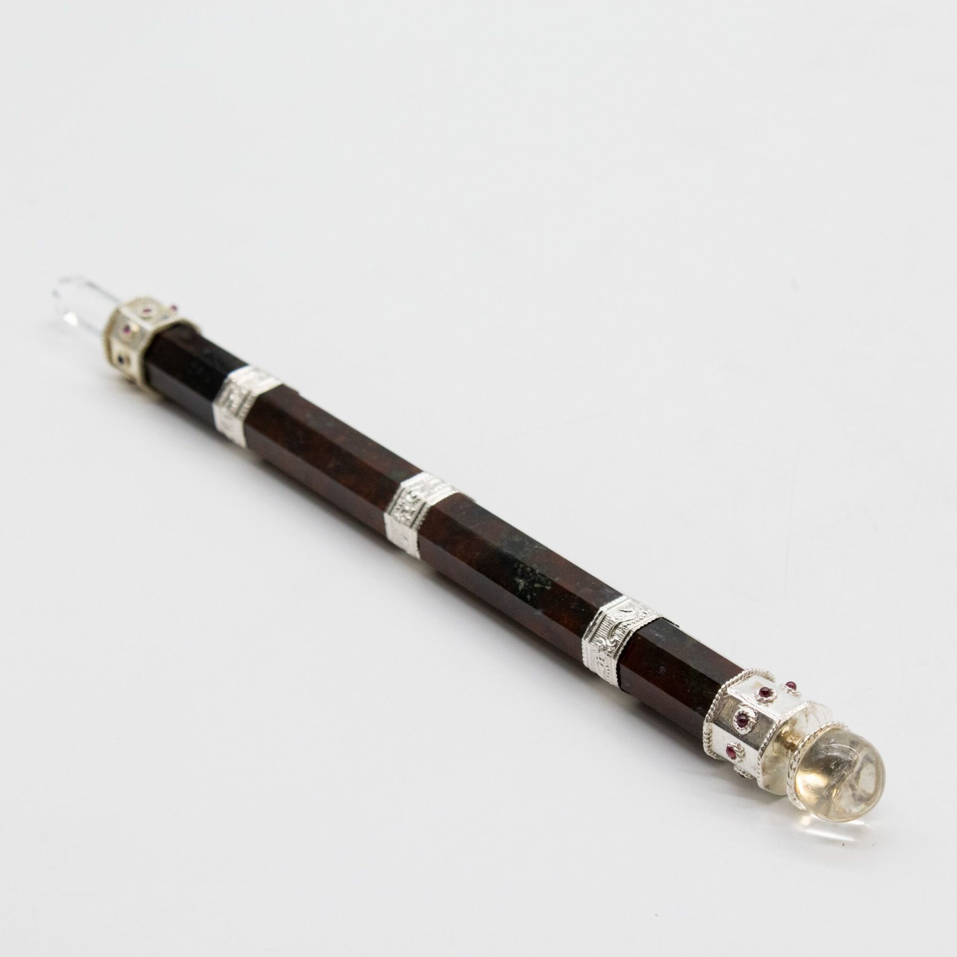 Bloodroot Soverign Wand -Extra Long Fancy Jasper Magic- Crystal Ball top - 26cm - Image 2