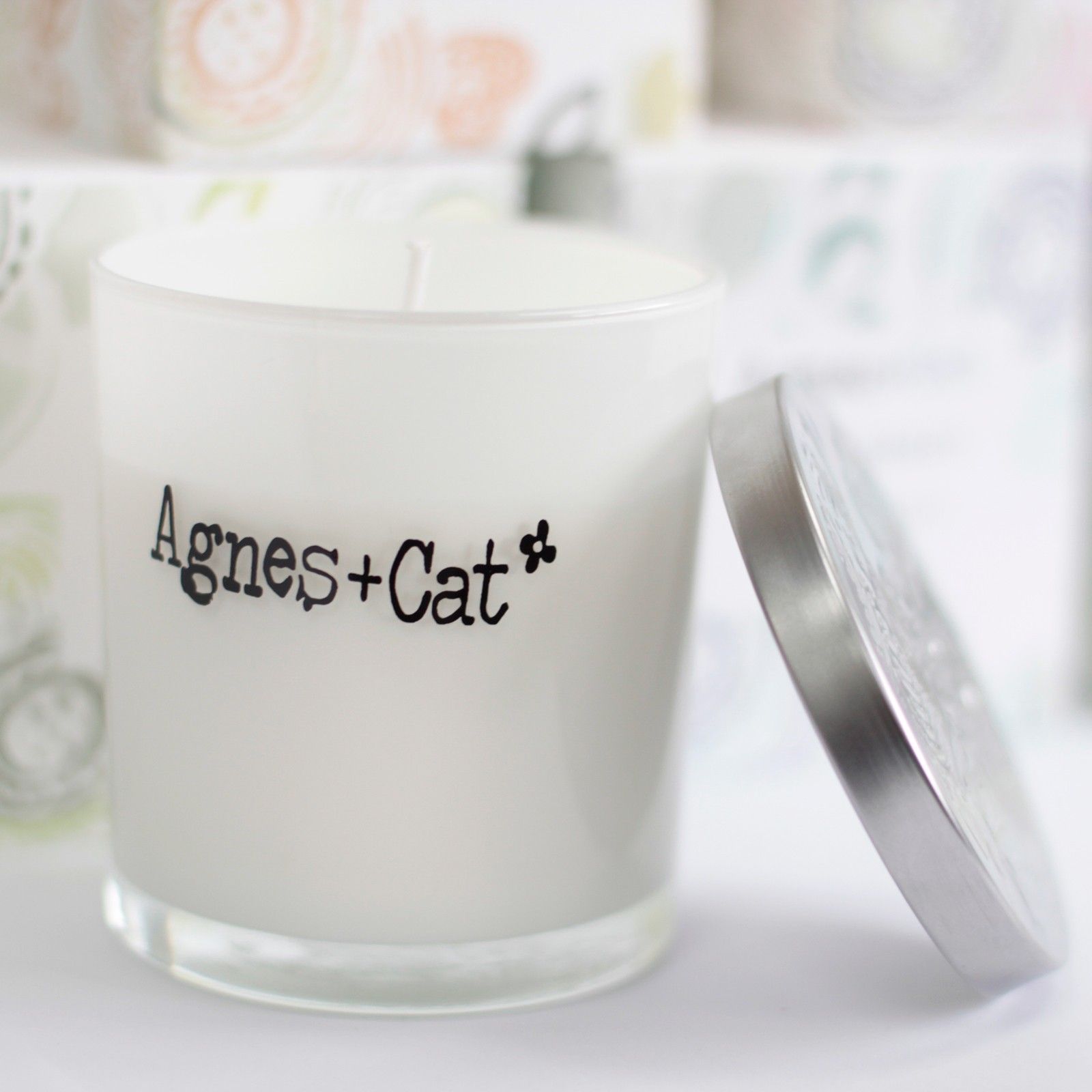 Agnes + Cat Votive Candle - Vintage Gardenia - Image 2