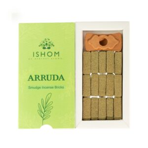 Pack of 15 Natural Incense Smudge Bricks and Burner - Arruda