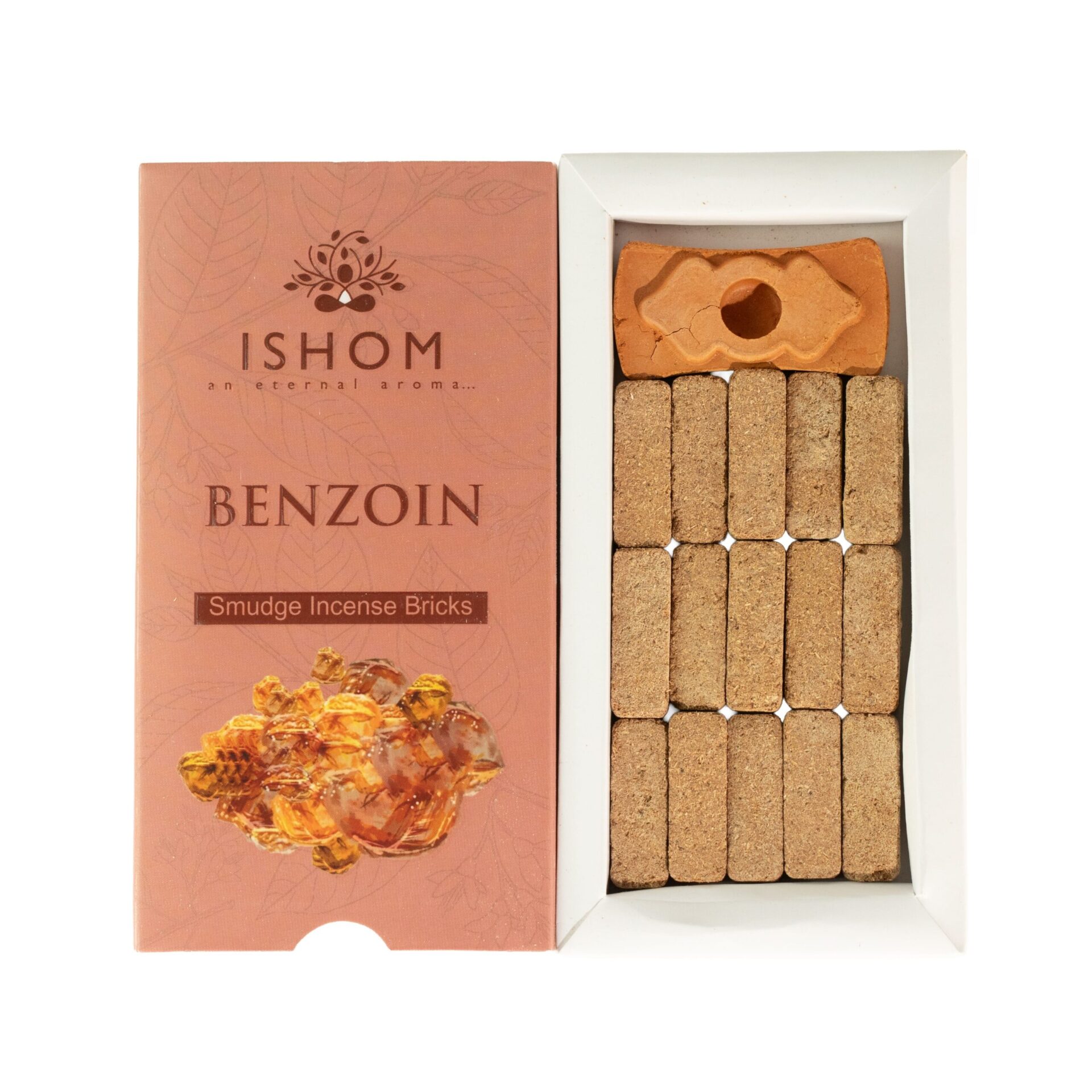 Pack of 15 Natural Incense Smudge Bricks and Burner - Benzion - Image 5