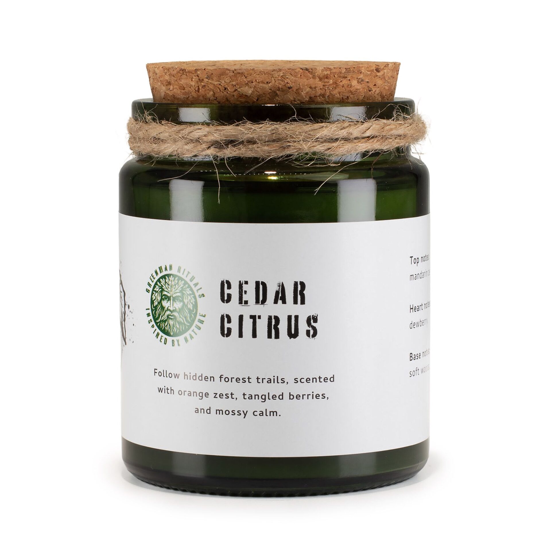 Greenman Woodwick Soy Candle - Cedar Citrus - Image 3