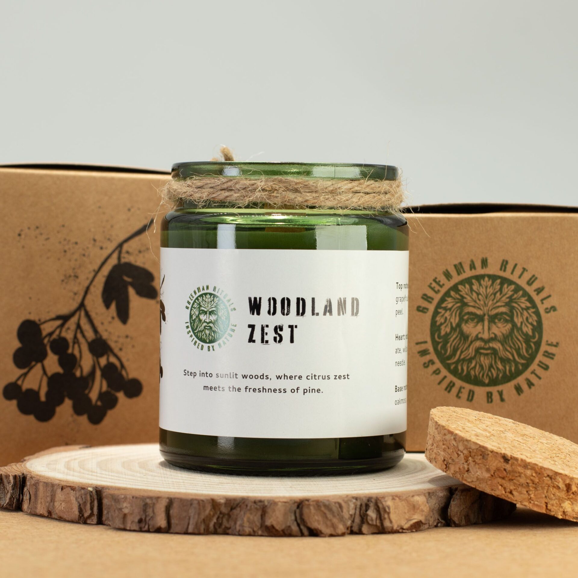 Greenman Woodwick Soy Candle - Woodland Zest - Image 6
