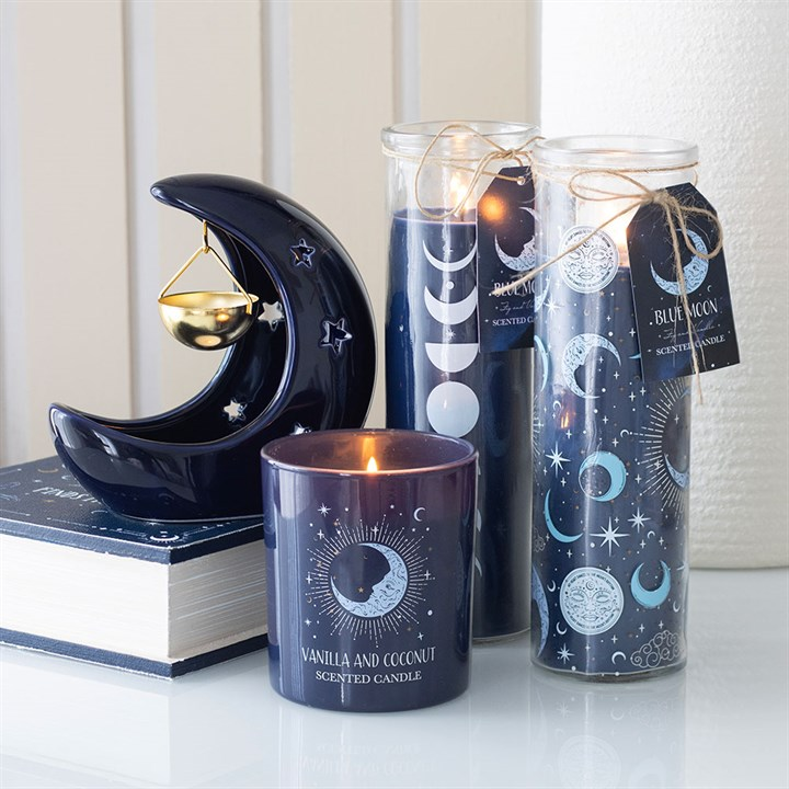 Blue Crescent Moon Hanging Oil Burner - Image 5
