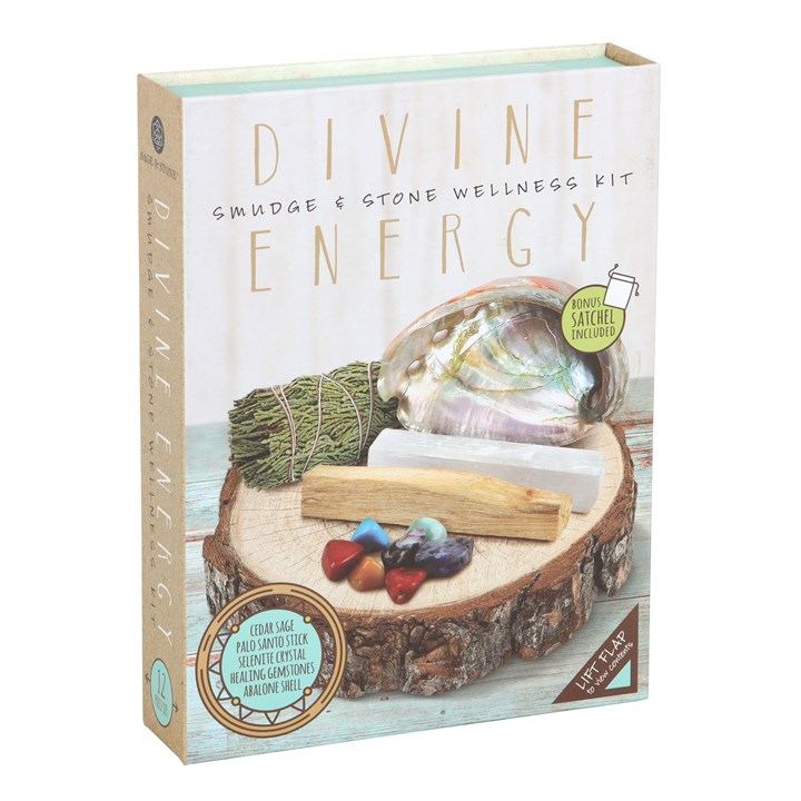 Divine Energy Smudge and Stone Wellness Kit - Image 2