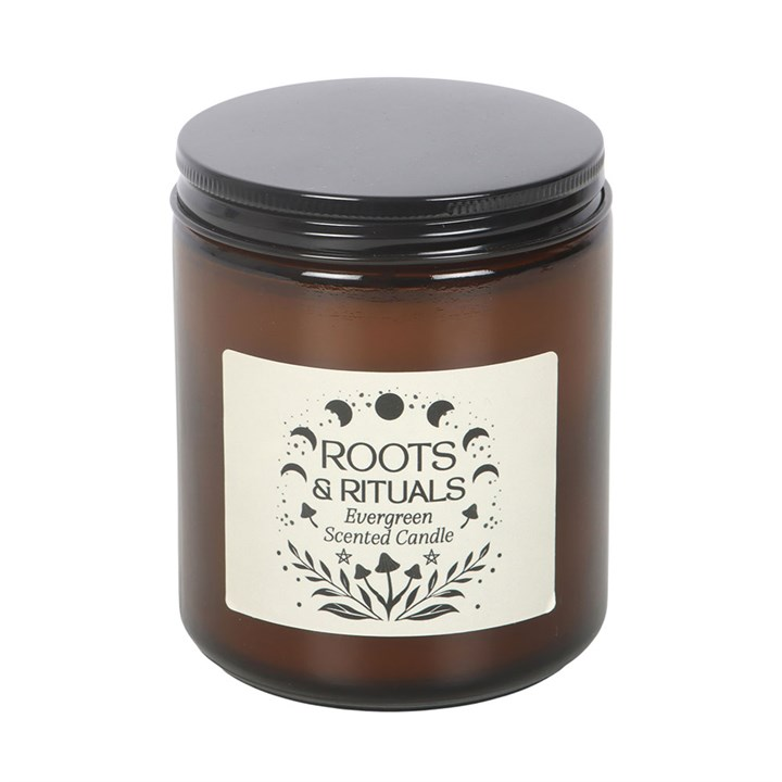 Roots & Rituals Evergreen Amber Glass Candle - Image 2