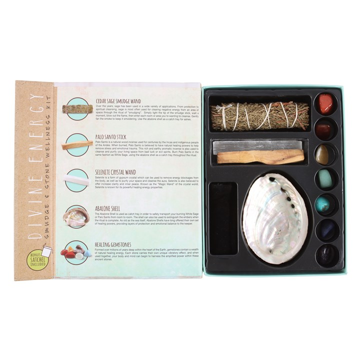 Divine Energy Smudge and Stone Wellness Kit - Image 4
