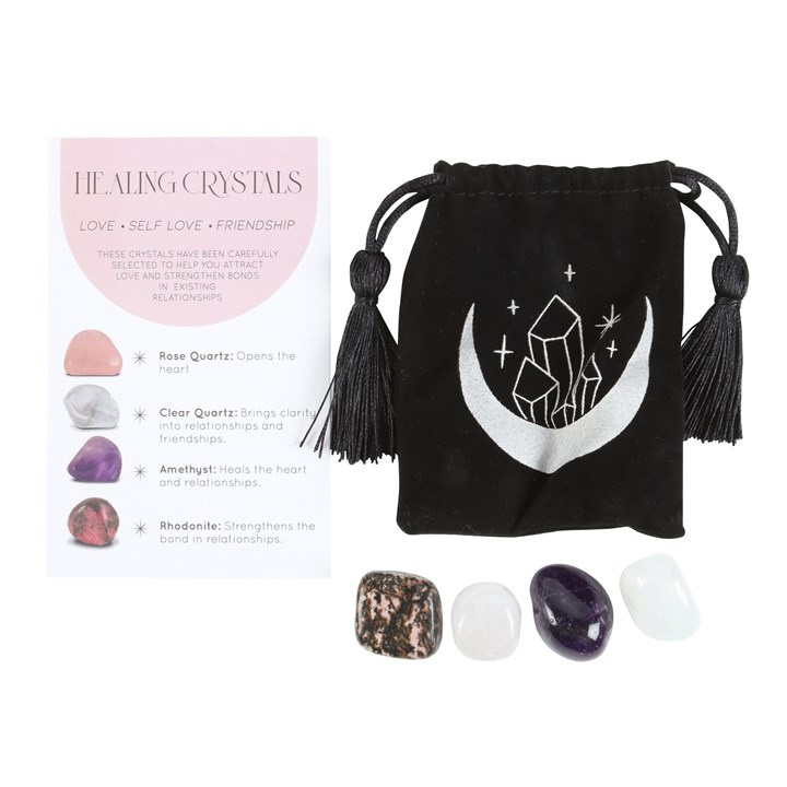 Love Healing Crystal Set with Moon Trinket Dish - Image 3