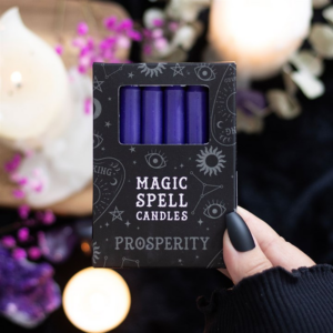 Set of 12 Purple 'Prosperity' Spell Candles