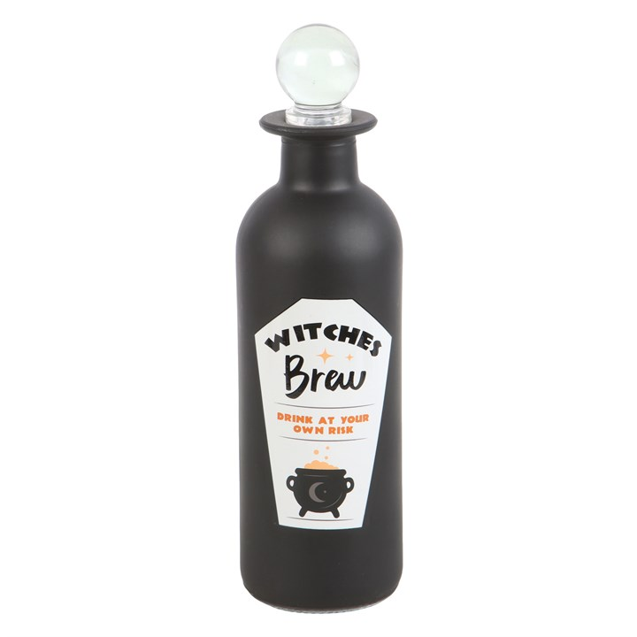 Decorative Witches Brew Glass Potion Bottle - Image 2