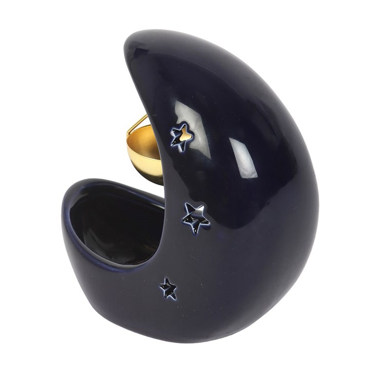 Blue Crescent Moon Hanging Oil Burner - Image 4