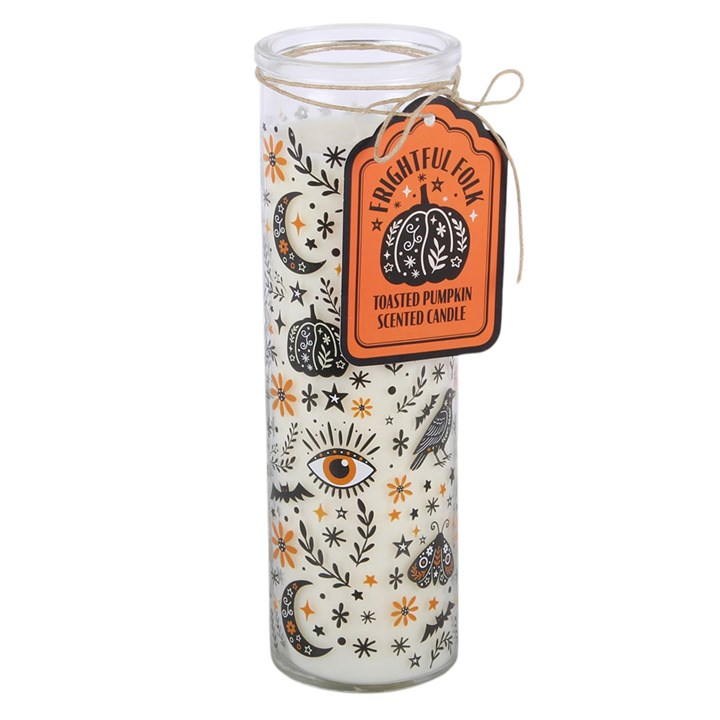 Frightful Folk Print Toasted Pumpkin Scented Tube Candle - Image 2
