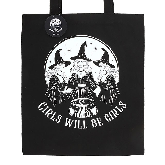Girls Will Be Girls Witchy Polycotton Tote Bag - Image 3