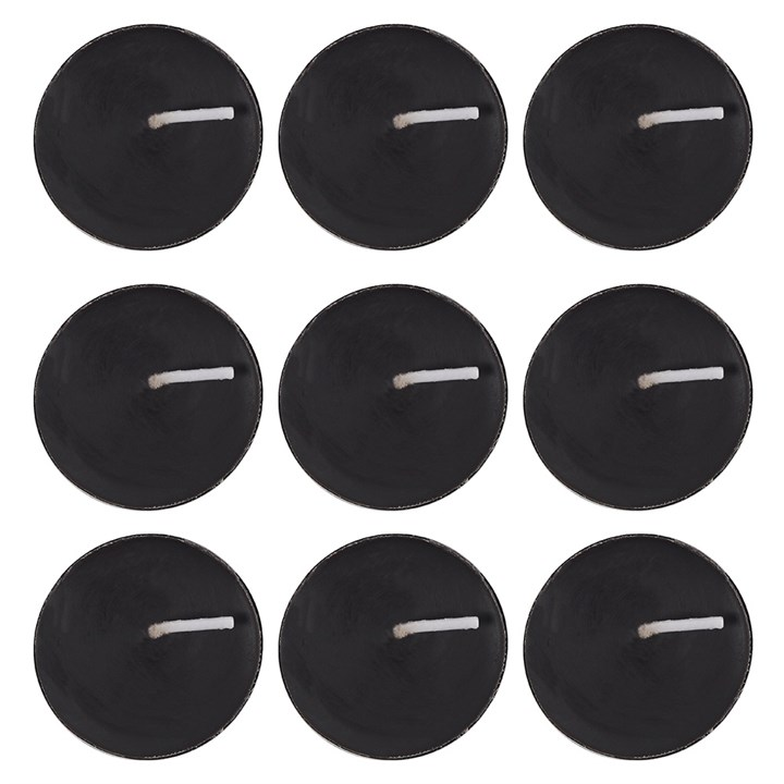 Pack of 9 Opium Scented Black Tealights - Image 2