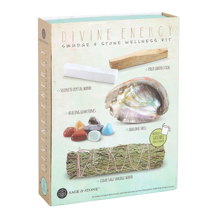 Divine Energy Smudge and Stone Wellness Kit - Image 3