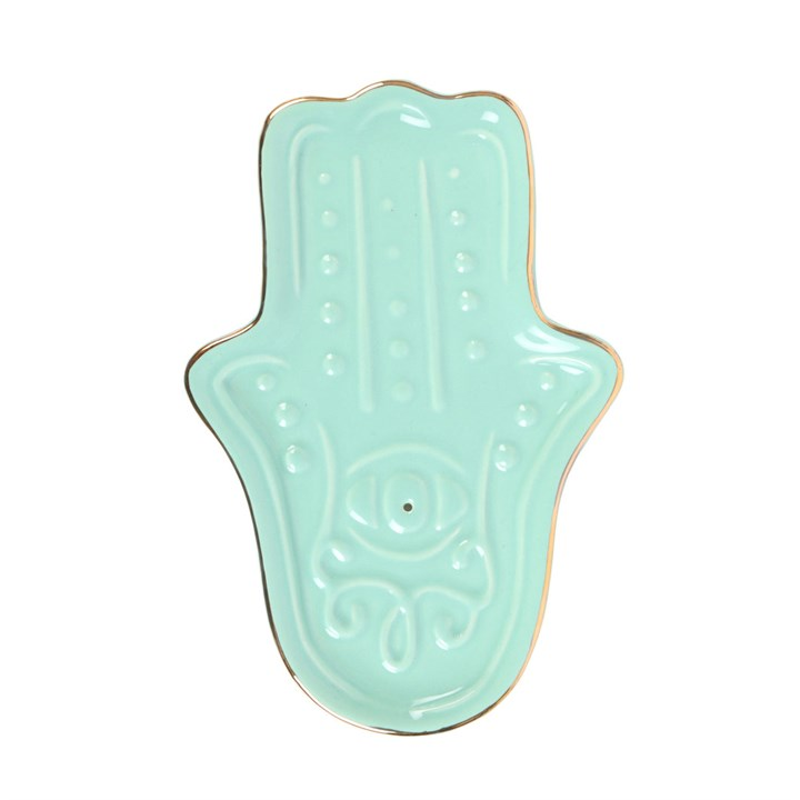 Blue Hamsa Hand Incense Stick Holder - Image 3