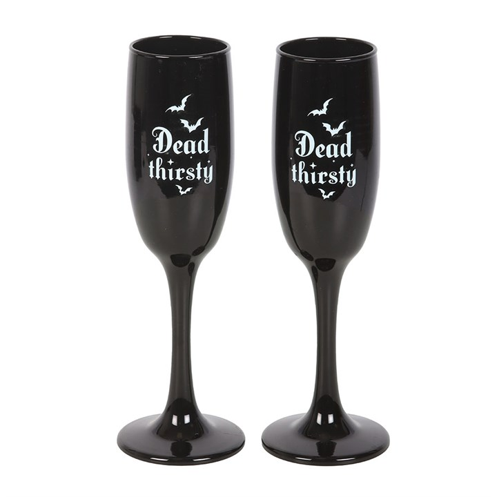 Set of 2 Dead Thirsty Champagne Flutes - Image 2
