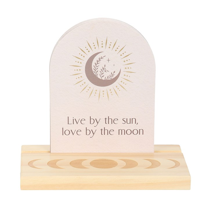 Luna Moth Affirmation Cards with Wooden Stand - Image 2