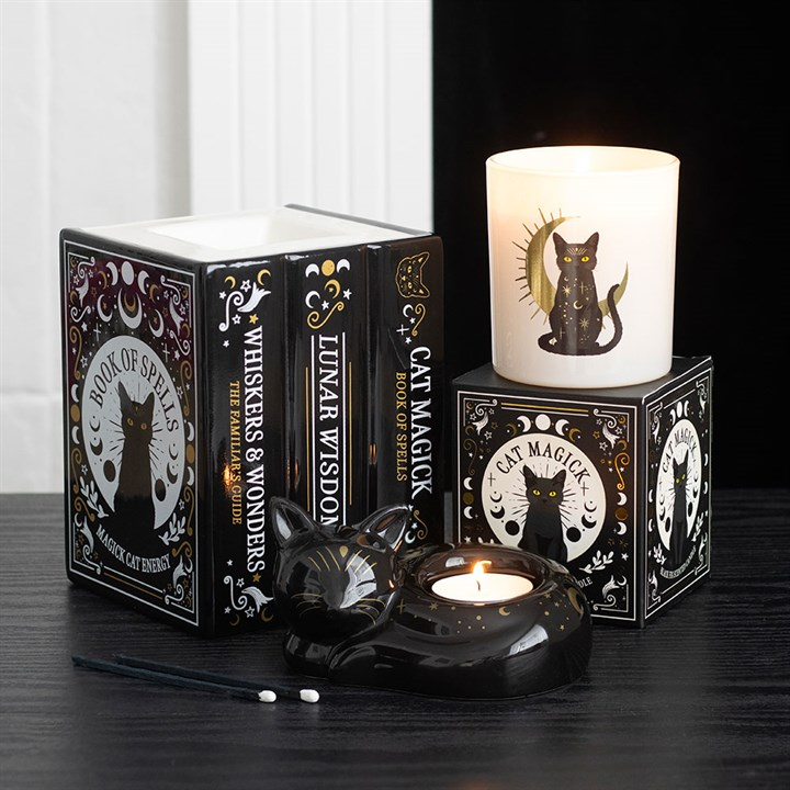 Black Cat Book of Spells Oil Burner and Wax Warmer - Image 5
