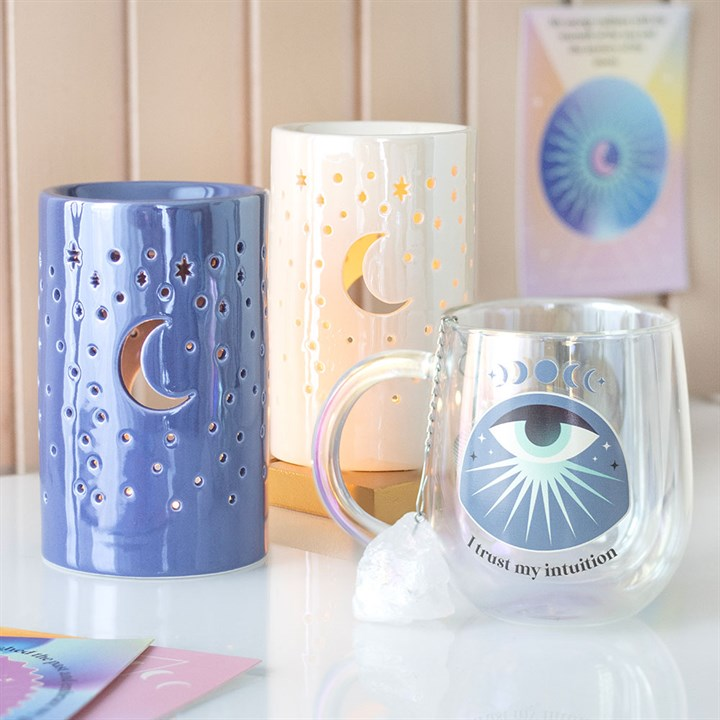 Iridescent Purple Moon Pillar Oil Burner - Image 6