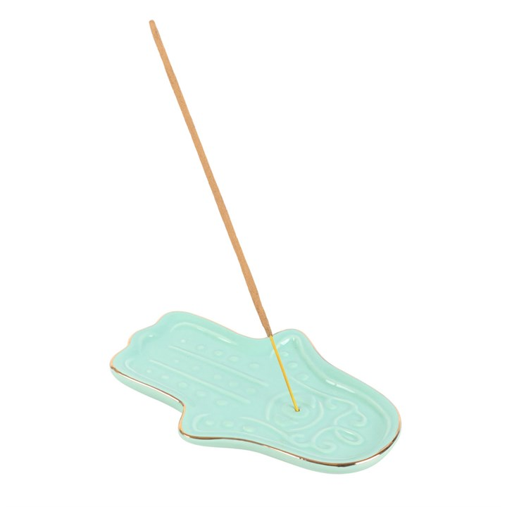 Blue Hamsa Hand Incense Stick Holder - Image 2